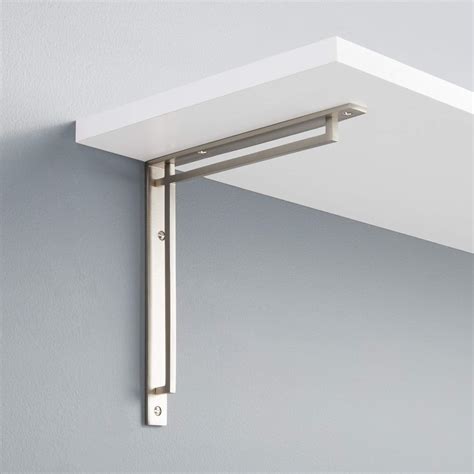 brushed nickel shelf supports